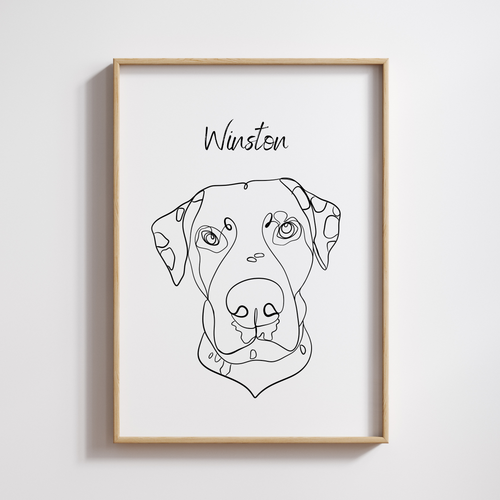 Custom Pet Line Art
