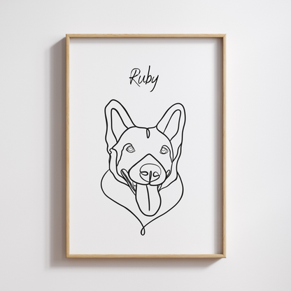Custom Pet Line Art
