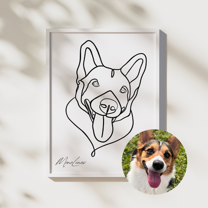 Custom Pet Line Art